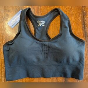 Heathyoga Sports Bra Women's Medium Blue Removable Padding Racerback NWT